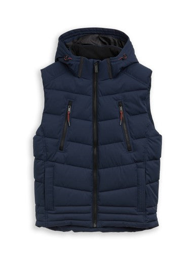 HOODED PUFFER VEST