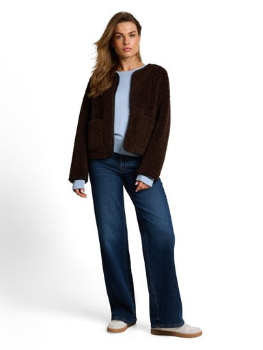 KNIT CREWNECK WITH BUTTON DETAIL