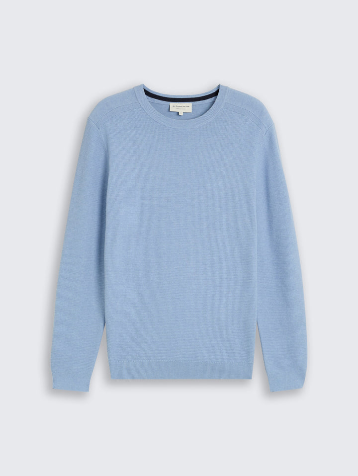 STRUCTURED CREW NECK KNIT