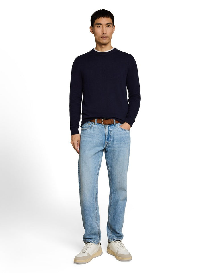COTTON CASHMERE CREW NECK KNIT