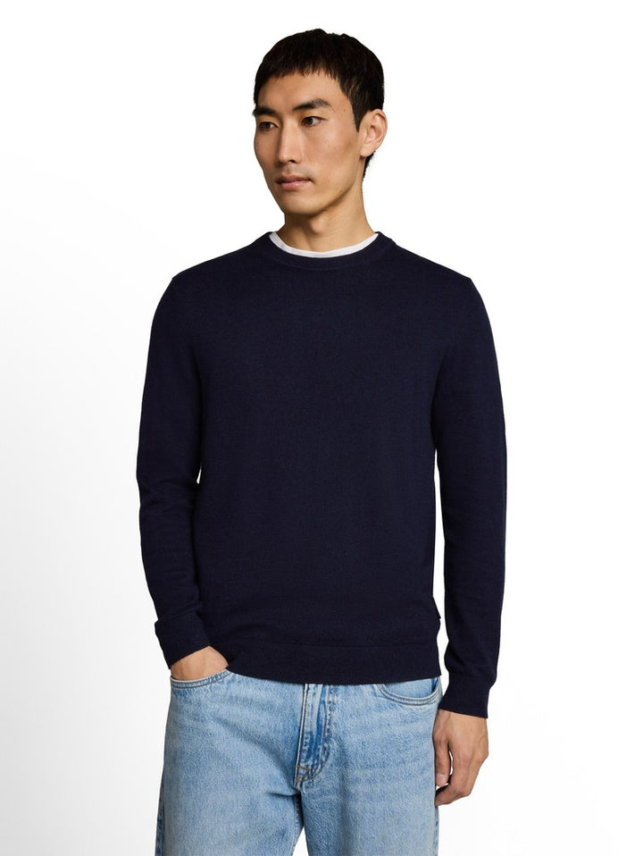 COTTON CASHMERE CREW NECK KNIT