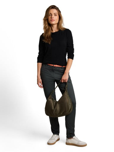 KNIT CASHMERE BLEND CREWNECK SWEATER