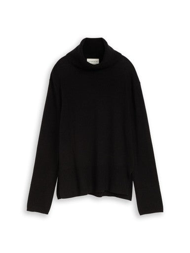 KNIT CASHMERE BLEND TURTLENECK SWEATER