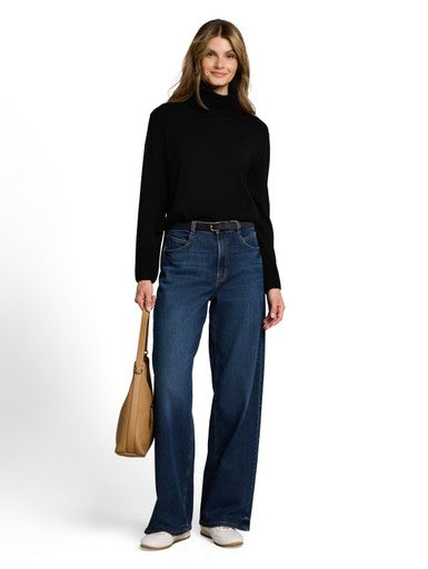 KNIT CASHMERE BLEND TURTLENECK SWEATER