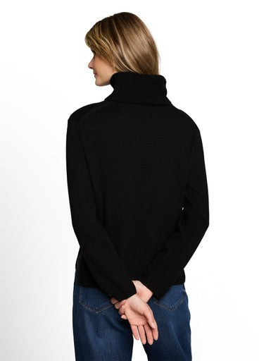 KNIT CASHMERE BLEND TURTLENECK SWEATER