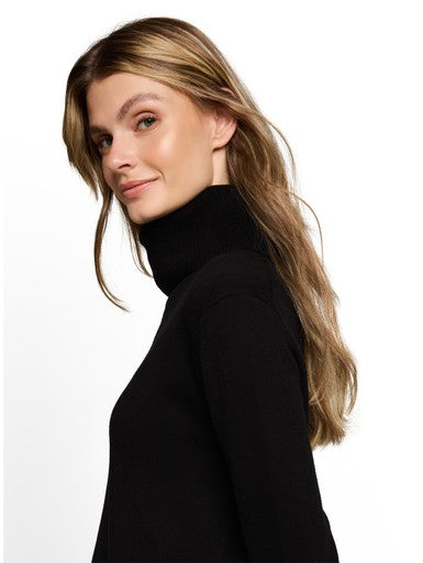 KNIT CASHMERE BLEND TURTLENECK SWEATER