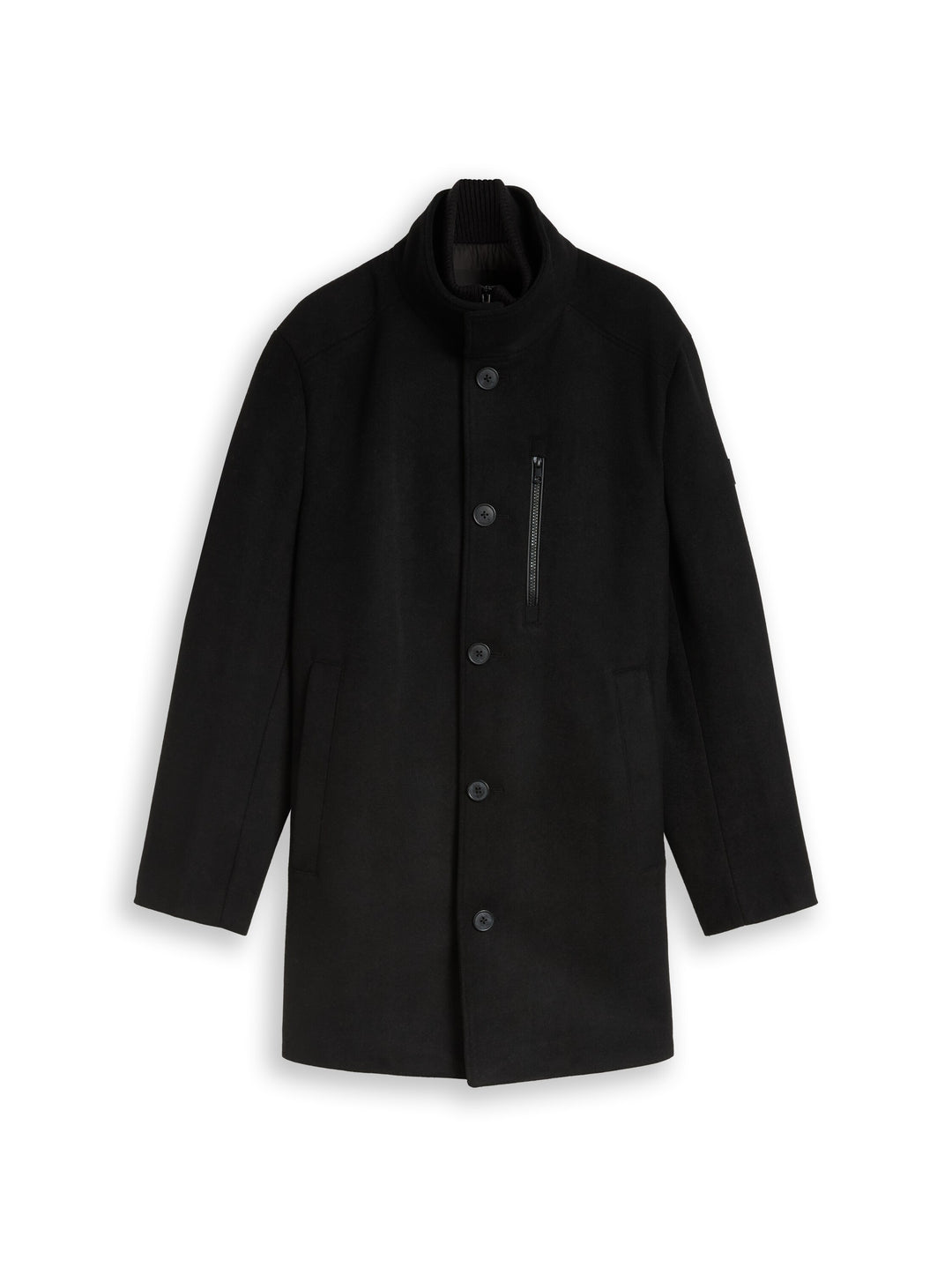 WOOL COAT WITH STAND-UP INSERT