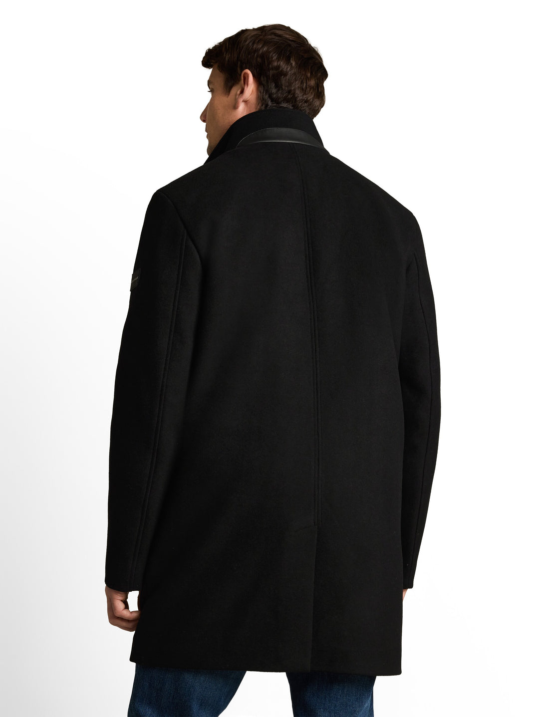 WOOL COAT WITH STAND-UP INSERT