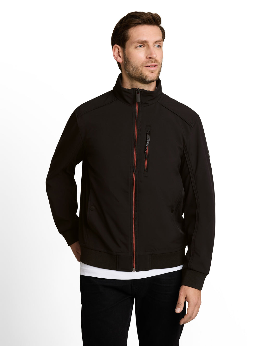STAND-UP SOFTSHELL JACKET