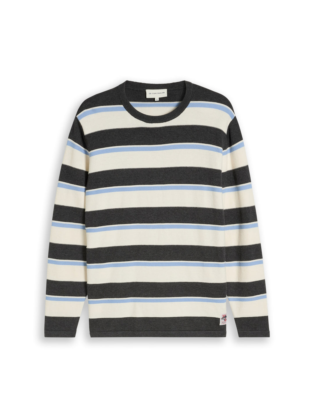 STRIPED CREW NECK KNIT