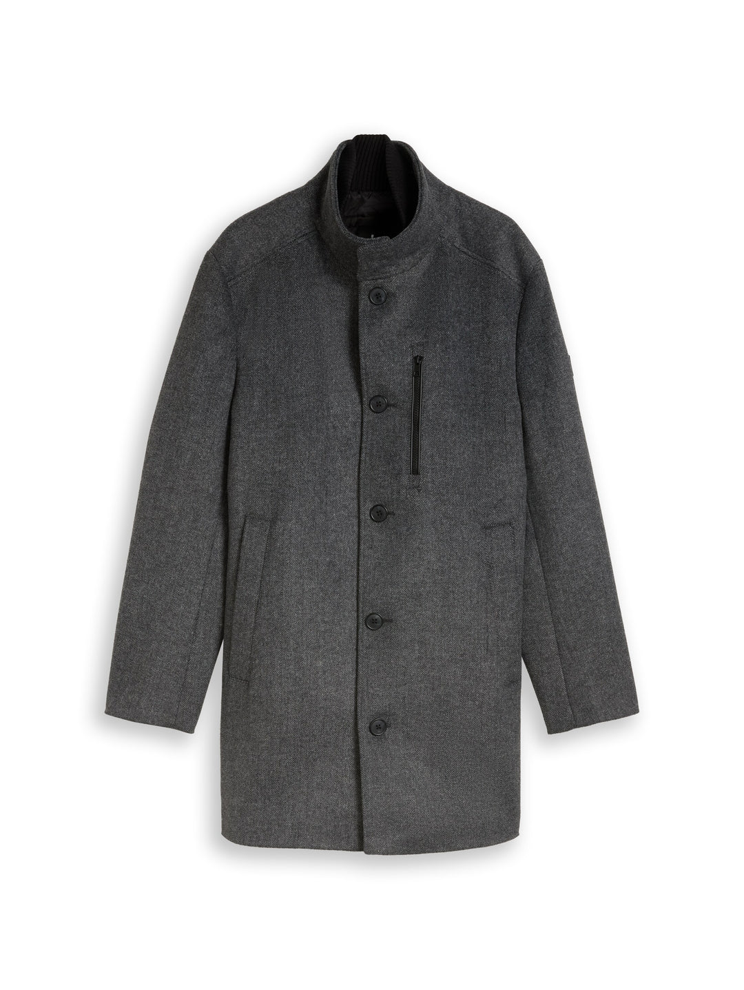 WOOL COAT WITH STAND-UP INSERT
