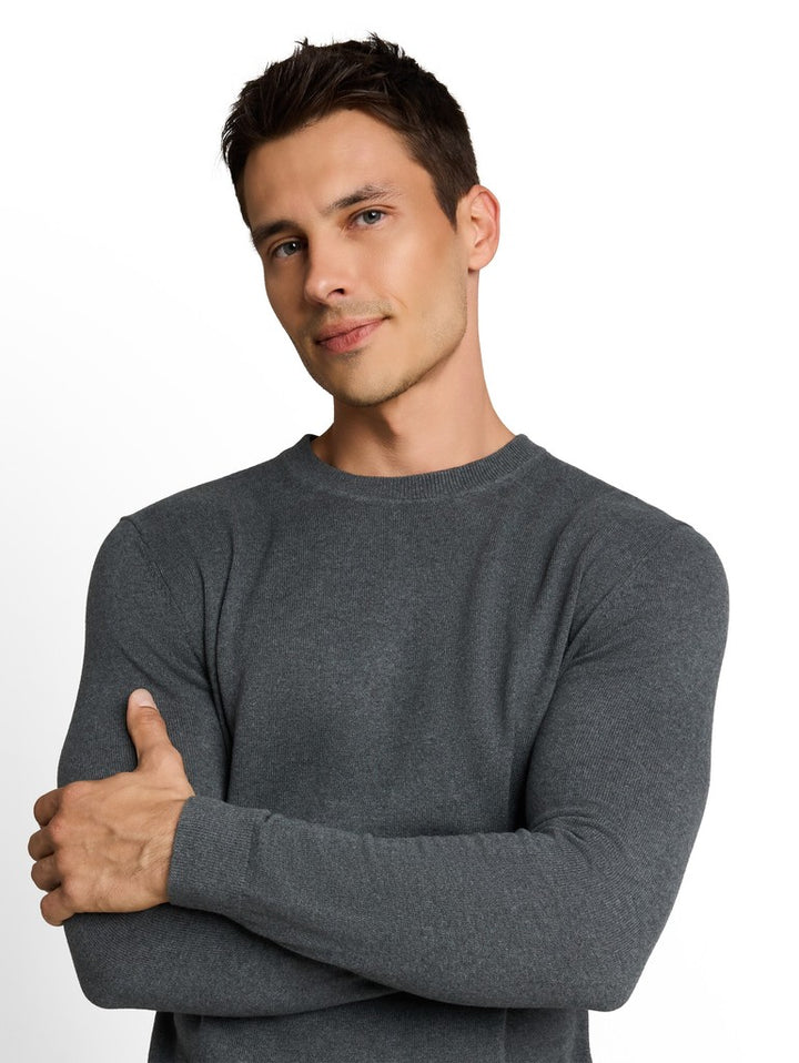 COTTON CASHMERE CREW NECK KNIT