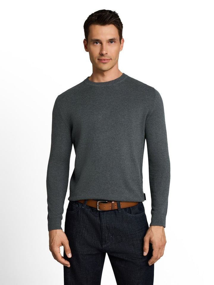 COTTON CASHMERE CREW NECK KNIT