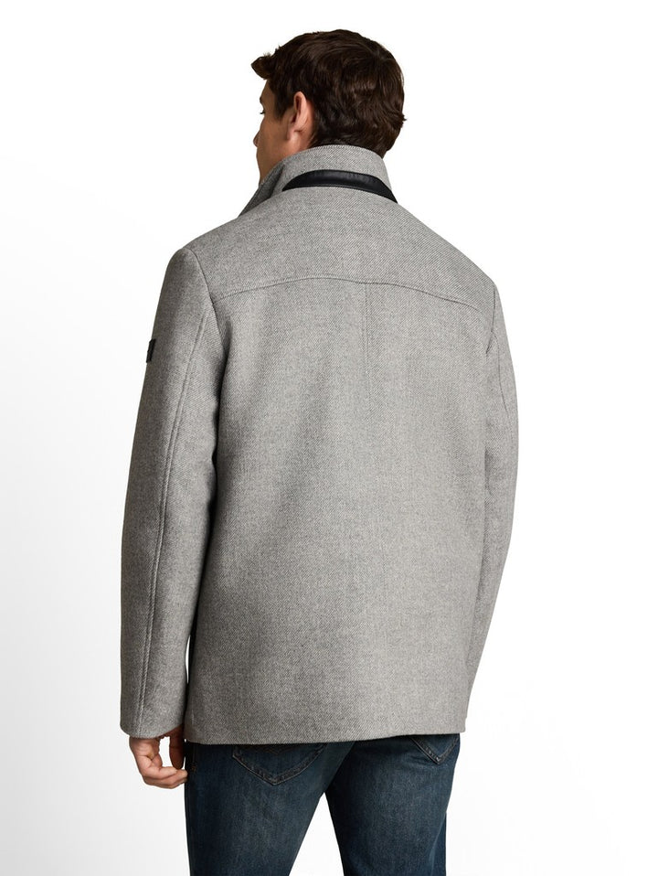 WOOL JACKET WITH STAND-UP INSERT