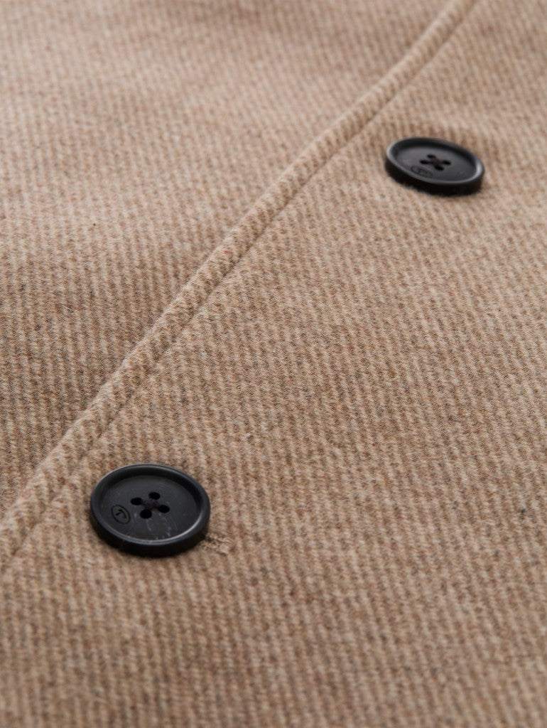 WOOL COAT WITH STAND-UP INSERT