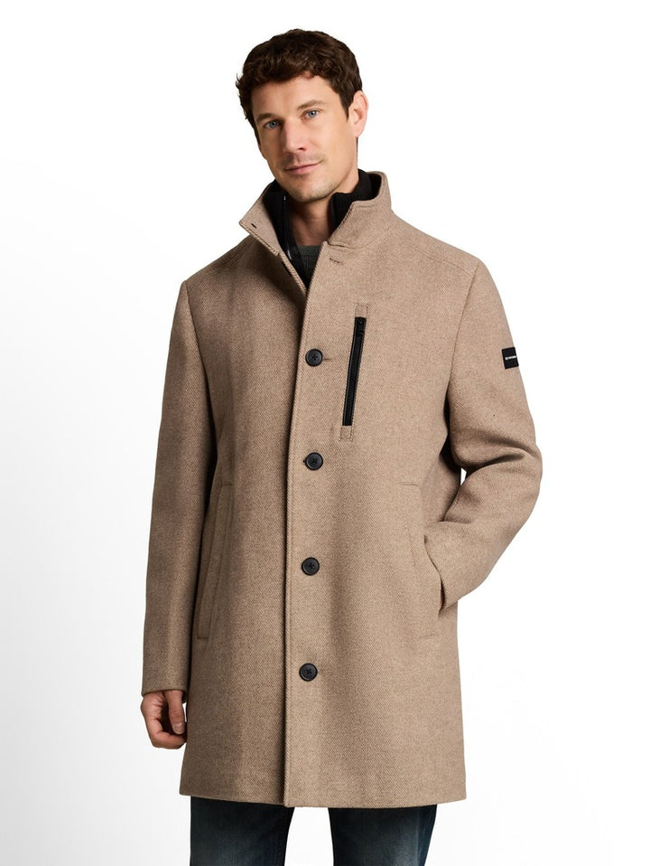 WOOL COAT WITH STAND-UP INSERT