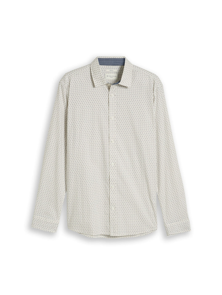 FITTED PRINTED STRETCH SHIRT