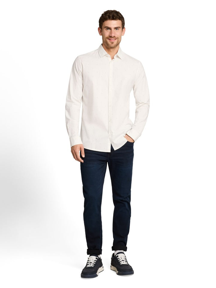 FITTED PRINTED STRETCH SHIRT