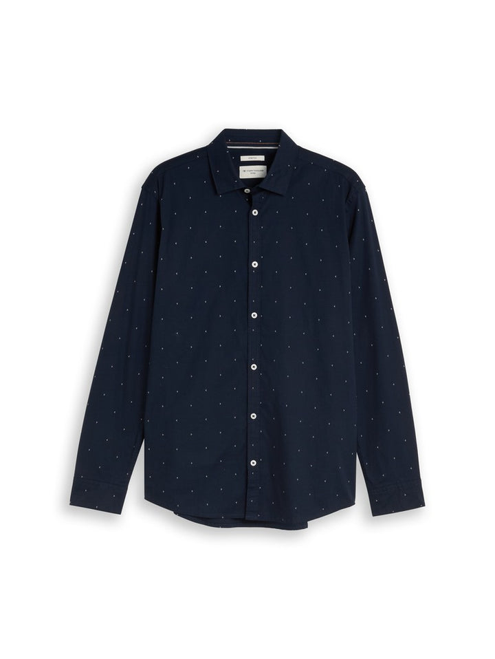 FITTED PRINTED STRETCH SHIRT