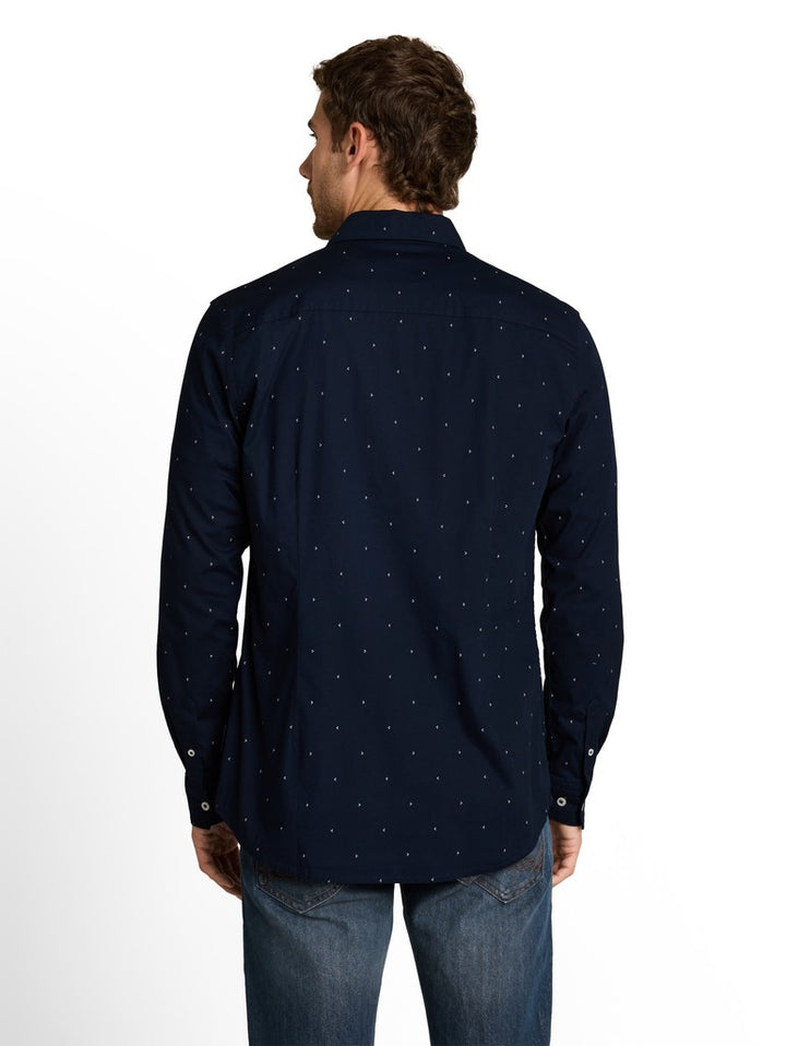 FITTED PRINTED STRETCH SHIRT