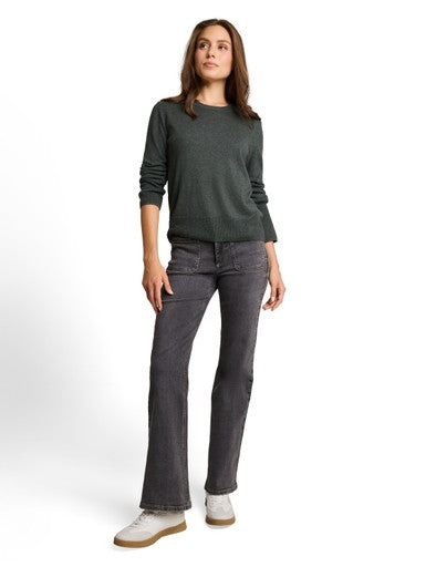 KNIT CASHMERE BLEND CREWNECK SWEATER