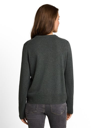 KNIT CASHMERE BLEND CREWNECK SWEATER