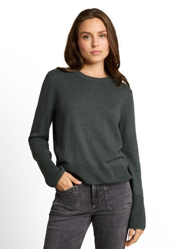 KNIT CASHMERE BLEND CREWNECK SWEATER