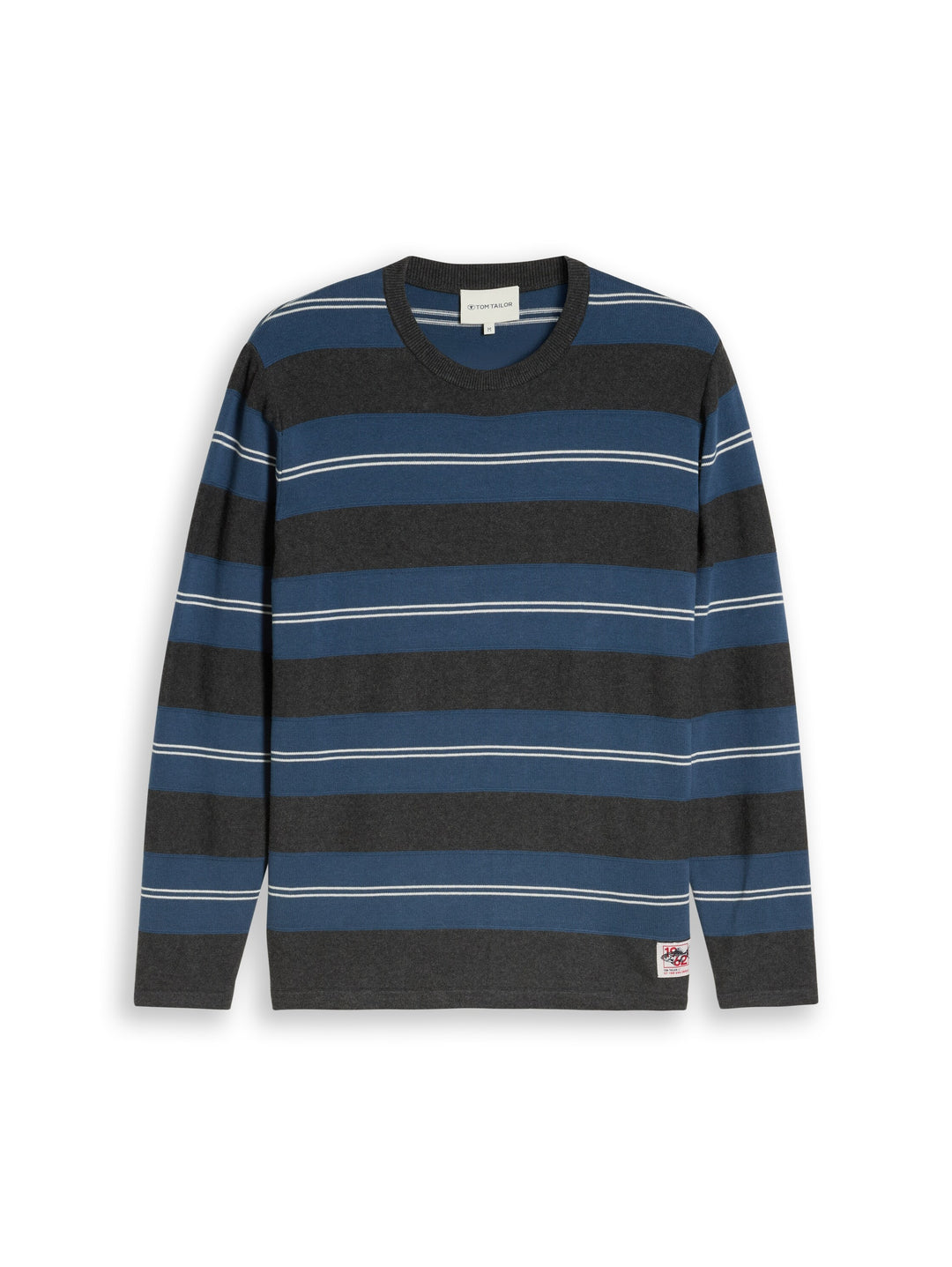 STRIPED CREW NECK KNIT
