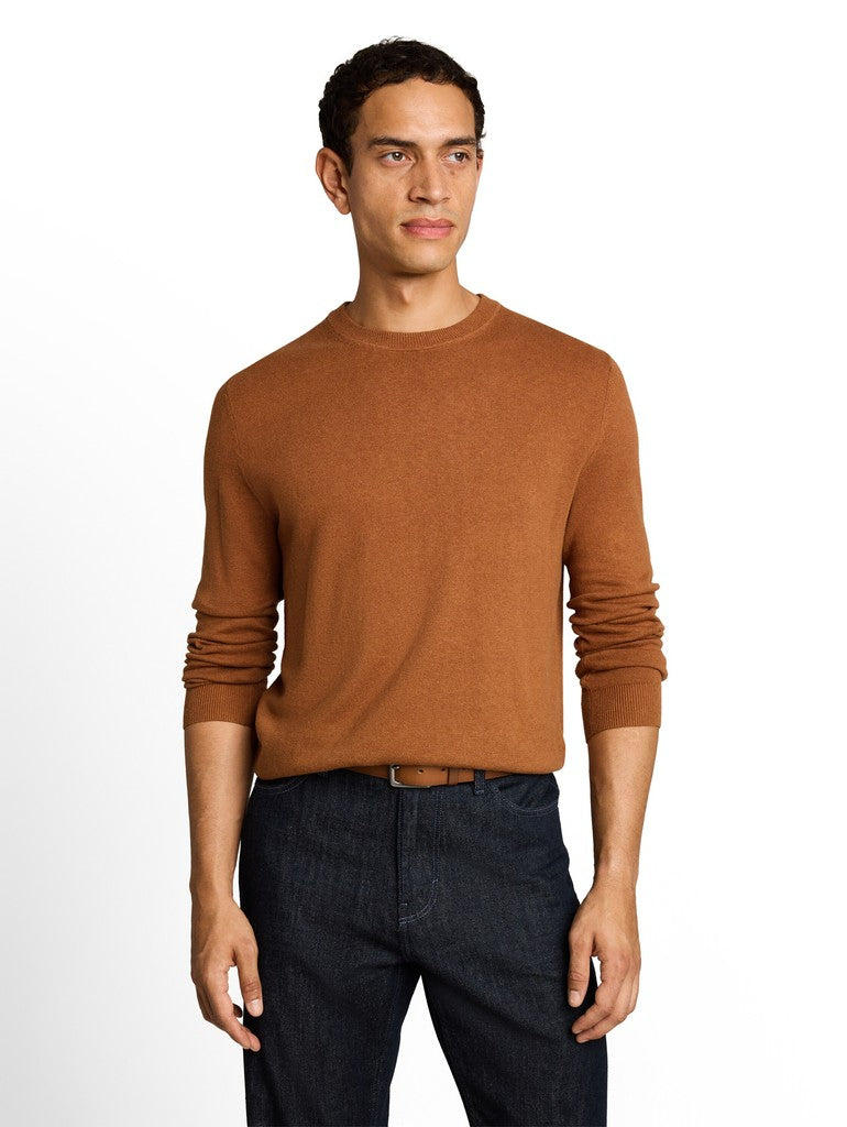 COTTON CASHMERE CREW NECK KNIT