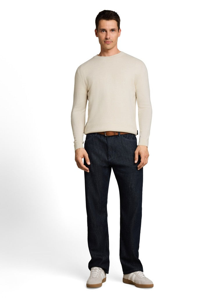 COTTON CASHMERE CREW NECK KNIT