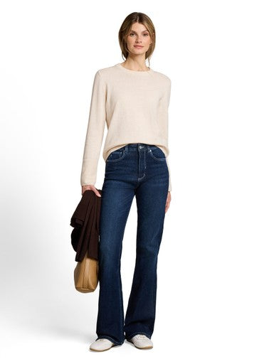 KNIT CASHMERE BLEND CREWNECK SWEATER