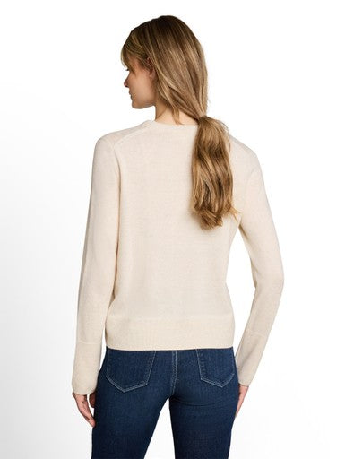 KNIT CASHMERE BLEND CREWNECK SWEATER