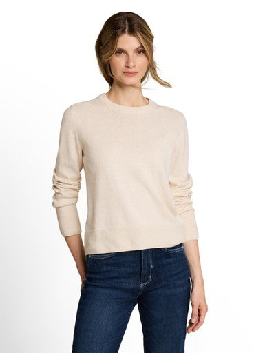 KNIT CASHMERE BLEND CREWNECK SWEATER