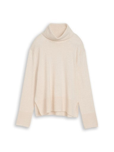 KNIT CASHMERE BLEND TURTLENECK SWEATER