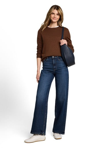 KNIT CASHMERE BLEND CREWNECK SWEATER