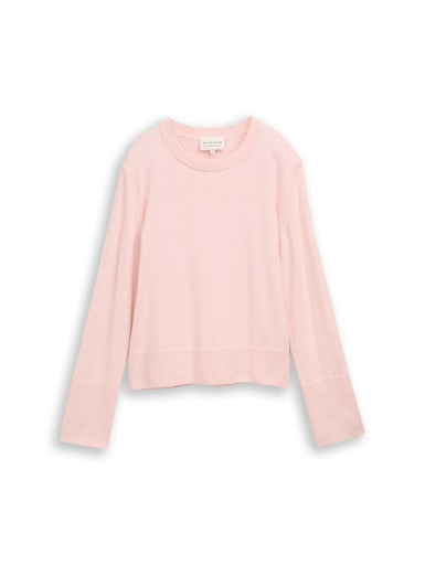 KNIT CASHMERE BLEND CREWNECK SWEATER