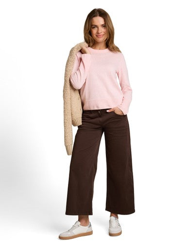 KNIT CASHMERE BLEND CREWNECK SWEATER
