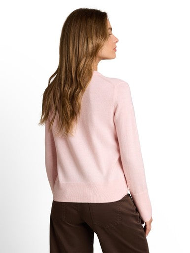 KNIT CASHMERE BLEND CREWNECK SWEATER