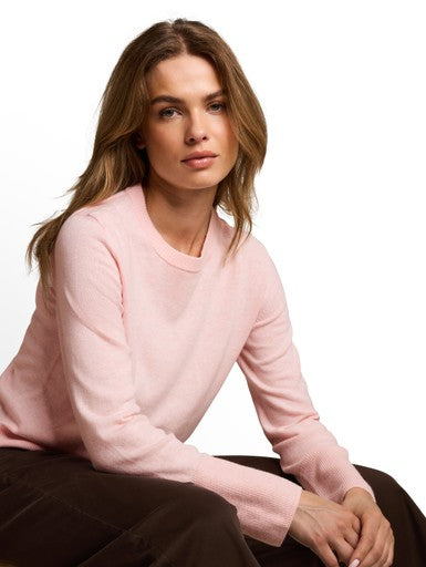 KNIT CASHMERE BLEND CREWNECK SWEATER