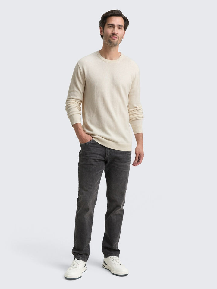 COTTON CASHMERE CREWNECK KNIT