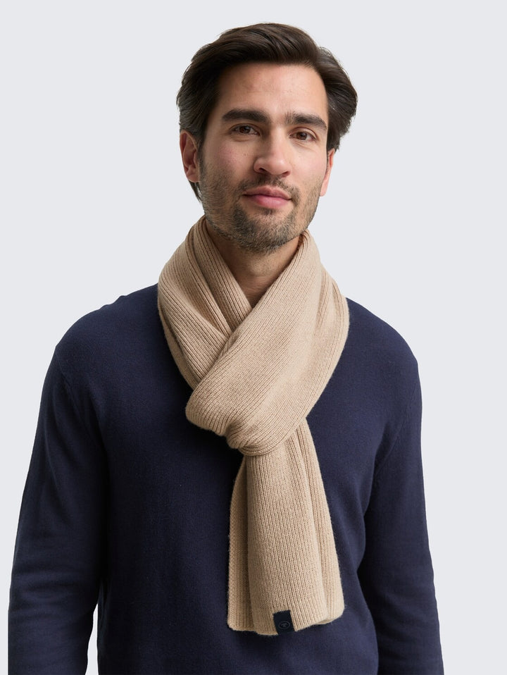 COSY KNITTED WOOL BLEND SCARF