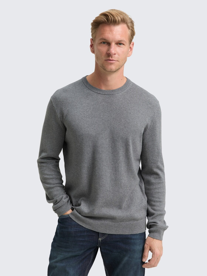 COTTON CASHMERE CREWNECK KNIT