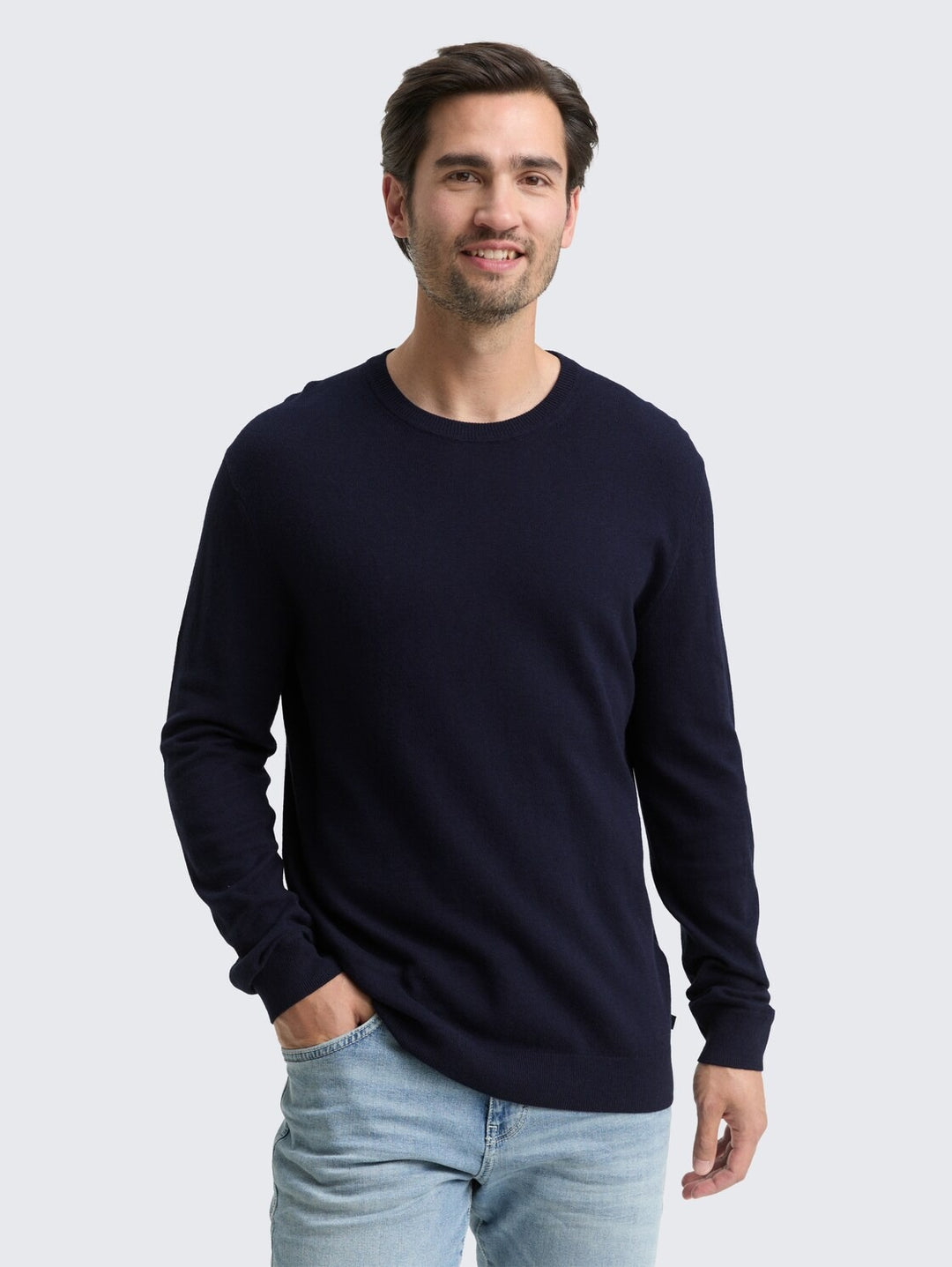 COTTON CASHMERE CREWNECK KNIT