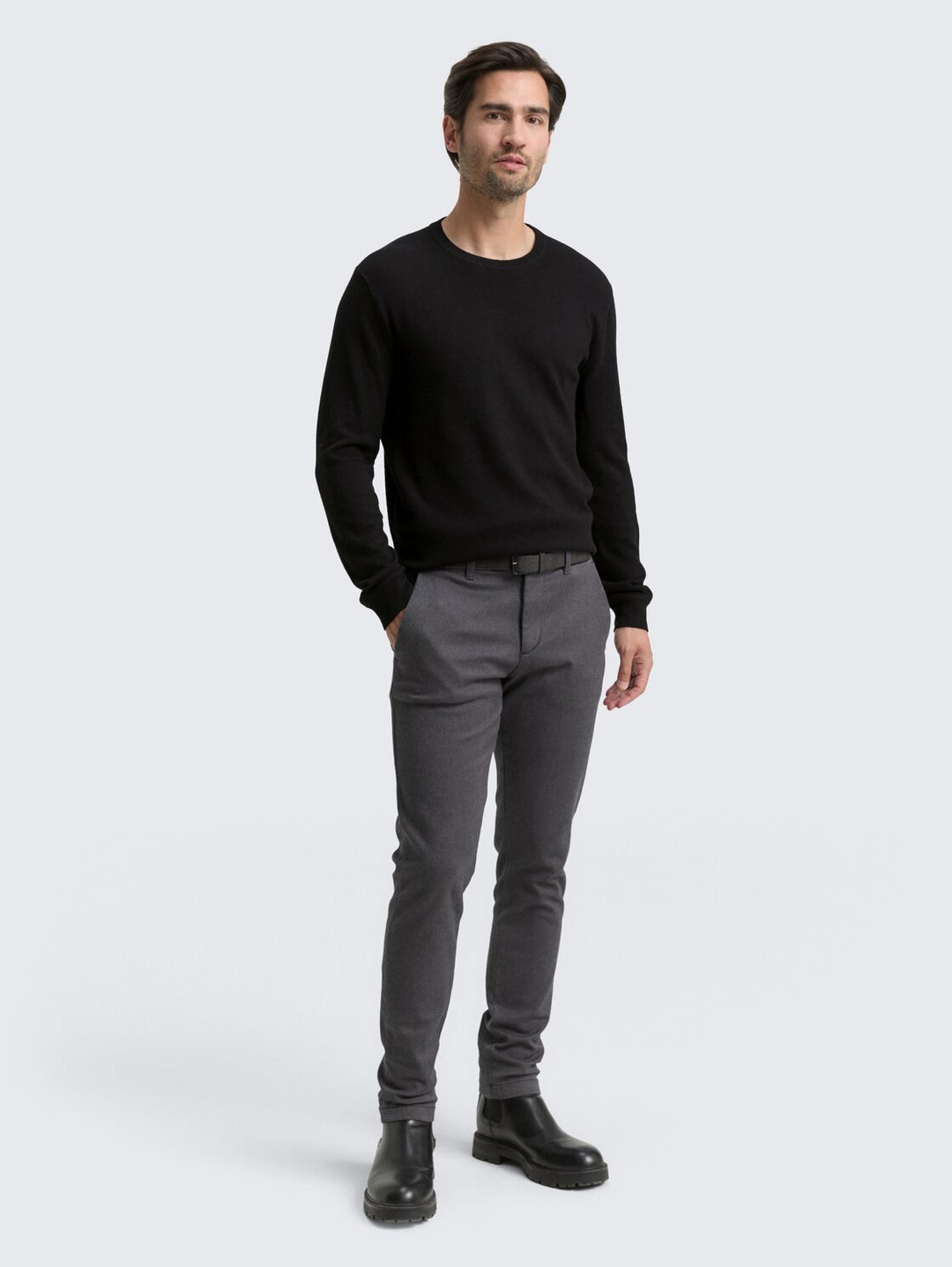COTTON CASHMERE CREWNECK KNIT
