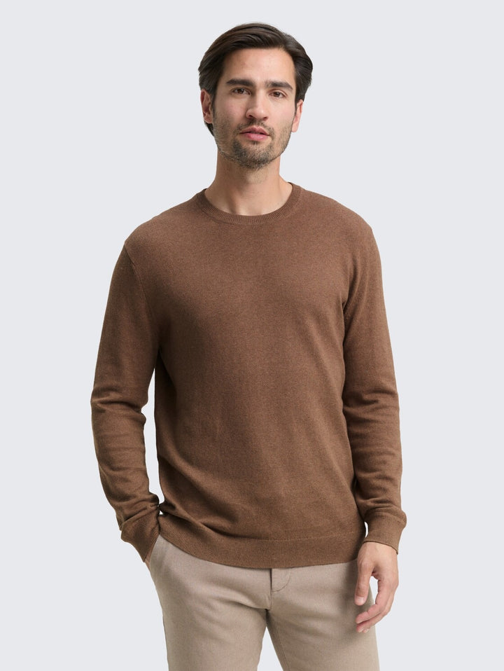 COTTON CASHMERE CREWNECK KNIT