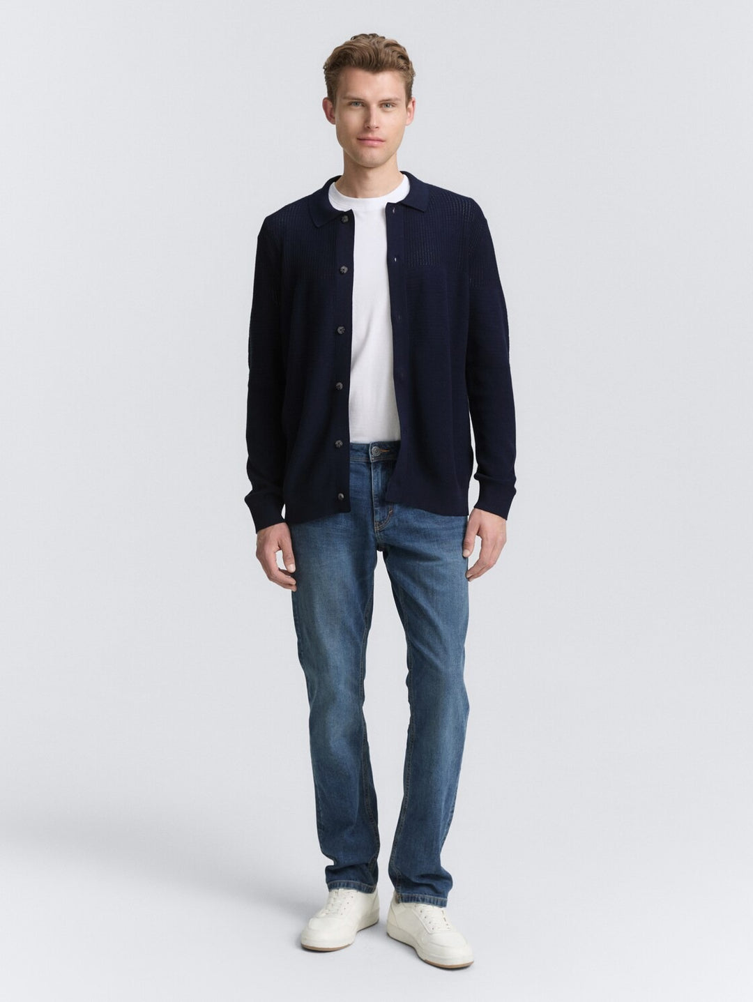 STRUCTUR MIX KNITTED JACKET