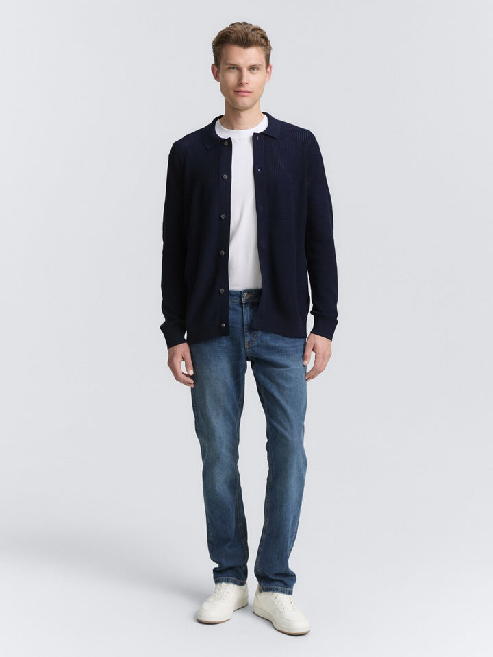 STRUCTUR MIX KNITTED JACKET