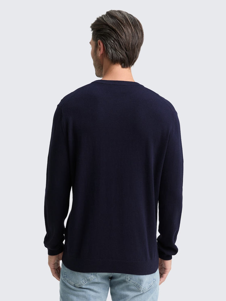 COTTON CASHMERE CREWNECK KNIT
