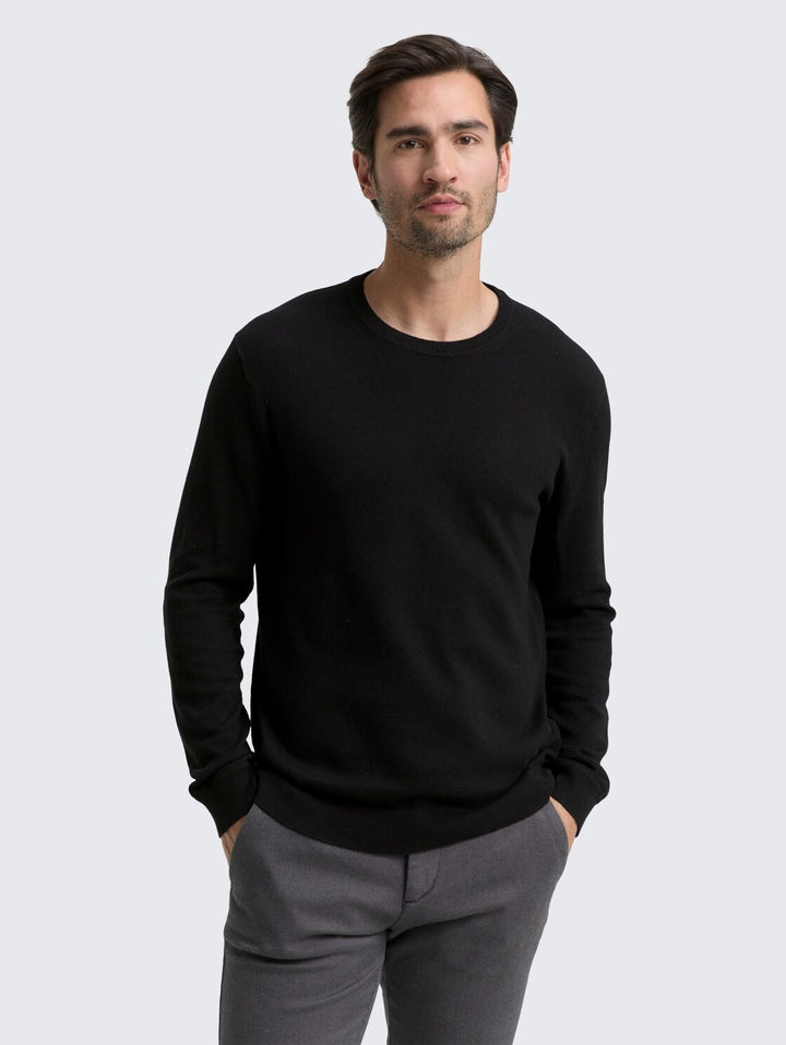 COTTON CASHMERE CREWNECK KNIT
