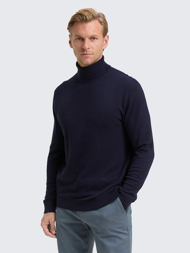 COTTON CASHMERE TURTLENECK KNIT